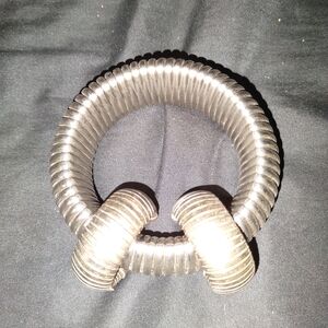 Chrome Wide Bracelet & Earrings Set